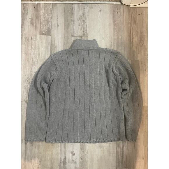 VTG Polo Jeans Ralph Lauren Gray 1/4 Zip Sweater Mens XL - Picture 9 of 9